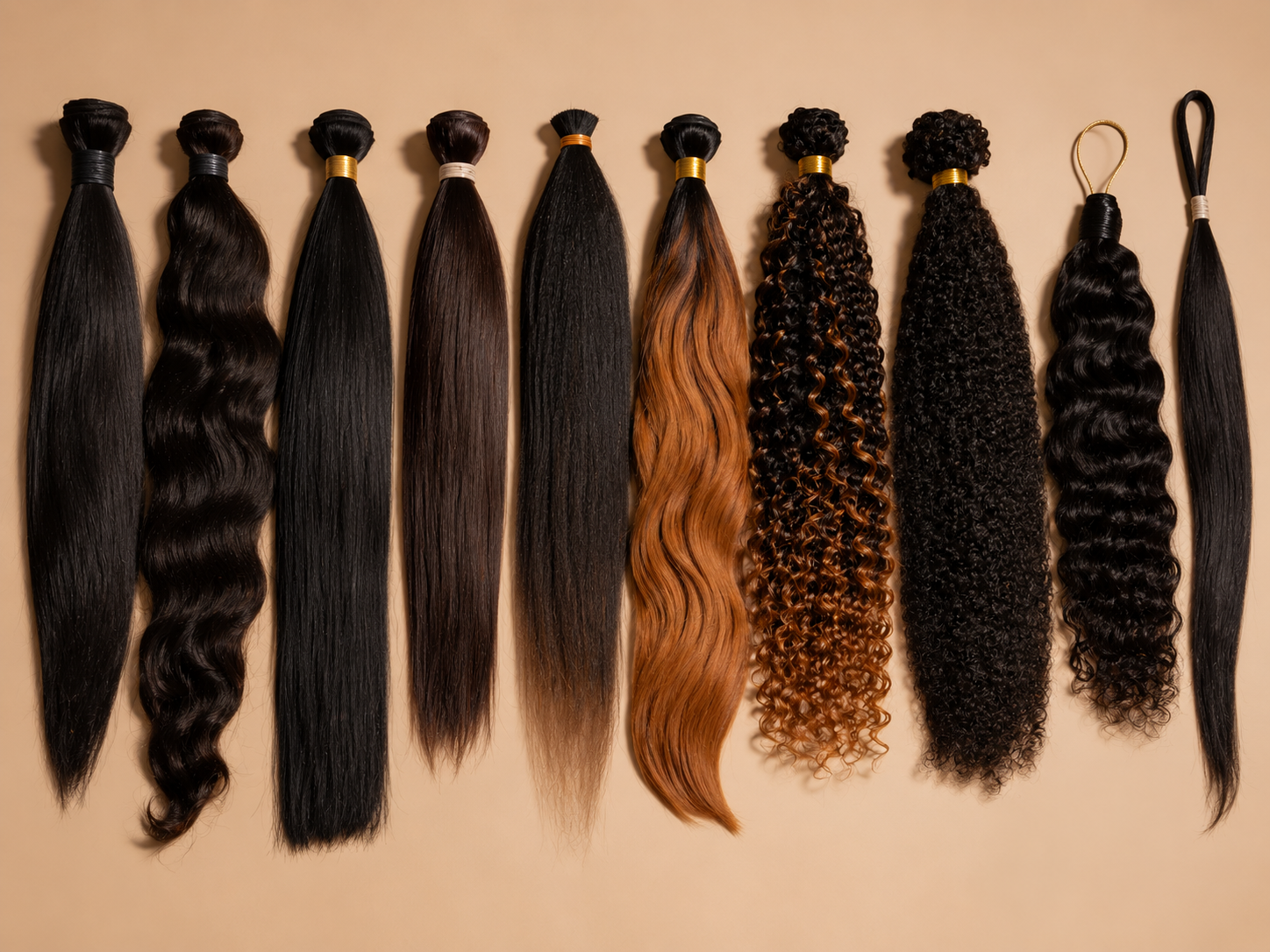Comparison of different braiding hair extension textures and fiber types
