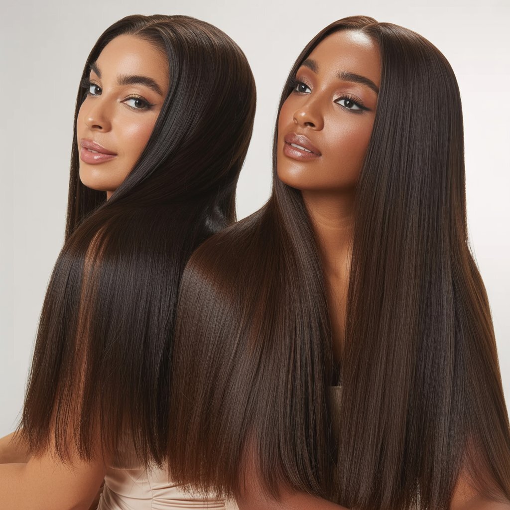 Long hair wig style